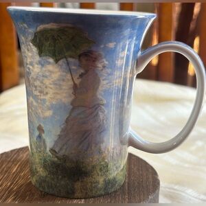 Claude Monet Umbrella Woman Mug McIntosh Fine Bone China Art Coffee Cup